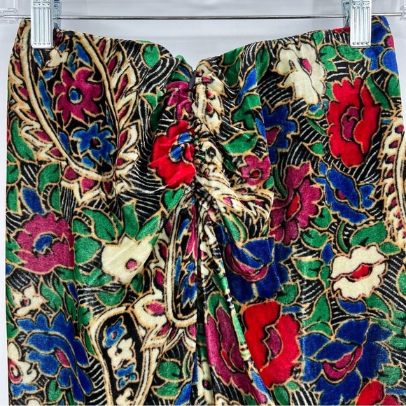 NWT Isabel Marant Velvet Breena Skirt 34 Printed Draped Flawed Rare - Picture 7 of 12